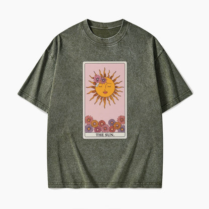 The SUN Tarot Card Washed Tees