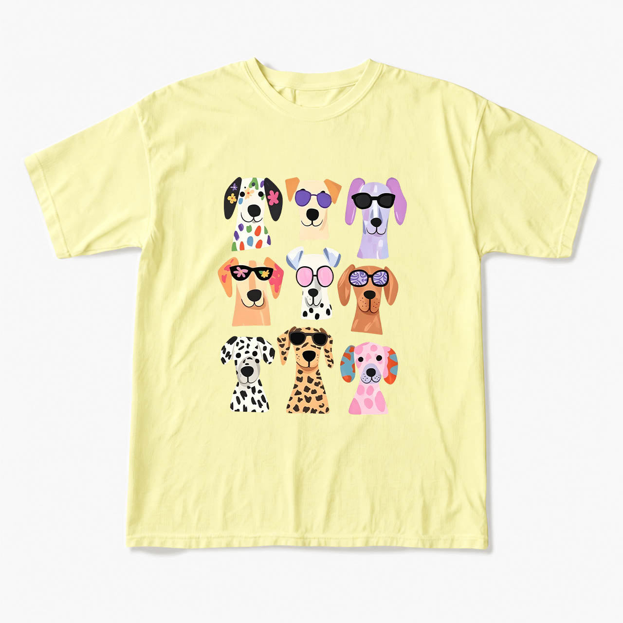 Colorful Cute Dog T Shirts