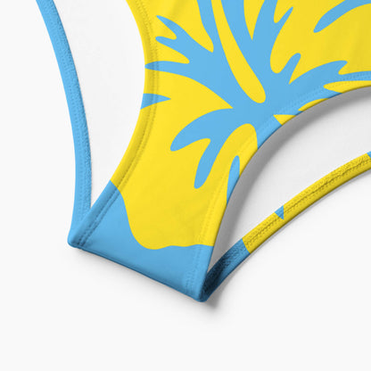 Blue Lagoon Hibiscus Print Bikini Set