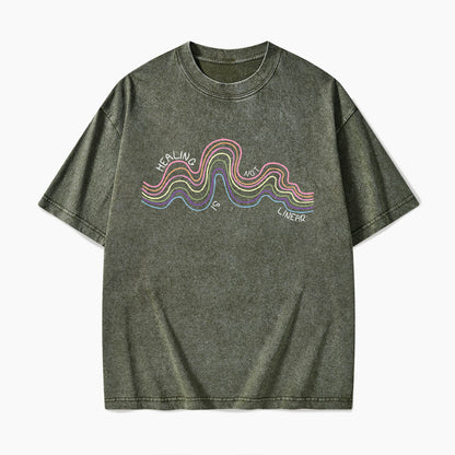 Healing Is Not Linear Washed Tees