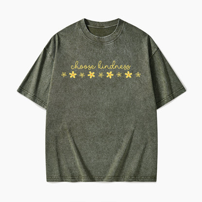Choose Kindness Motivational Washed Tees