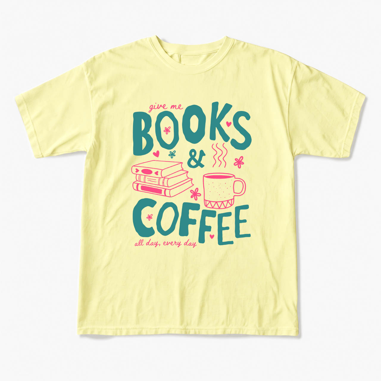 Books and Coffee T Shirts