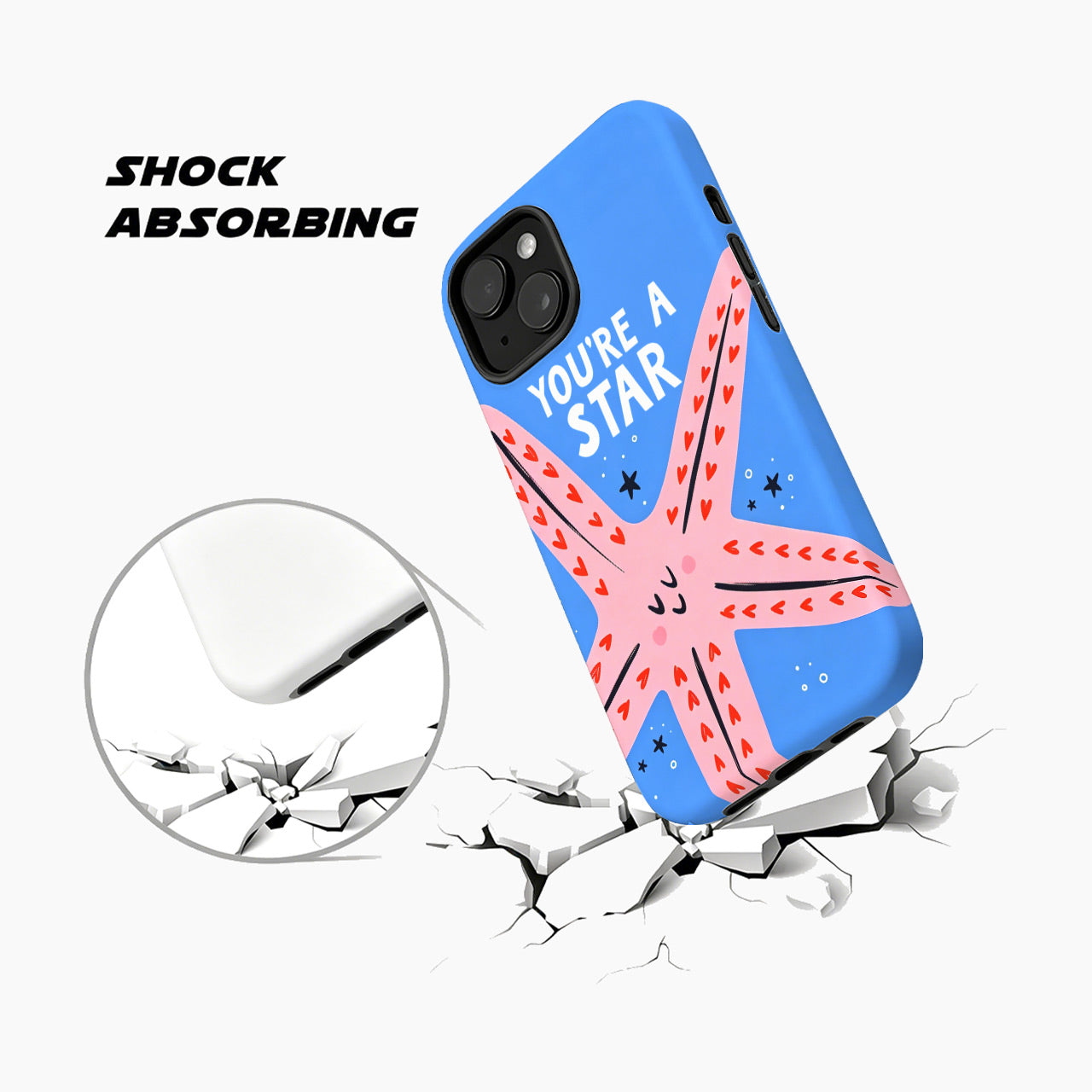 Happy Little Starfish Cheer-Up Phone Case
