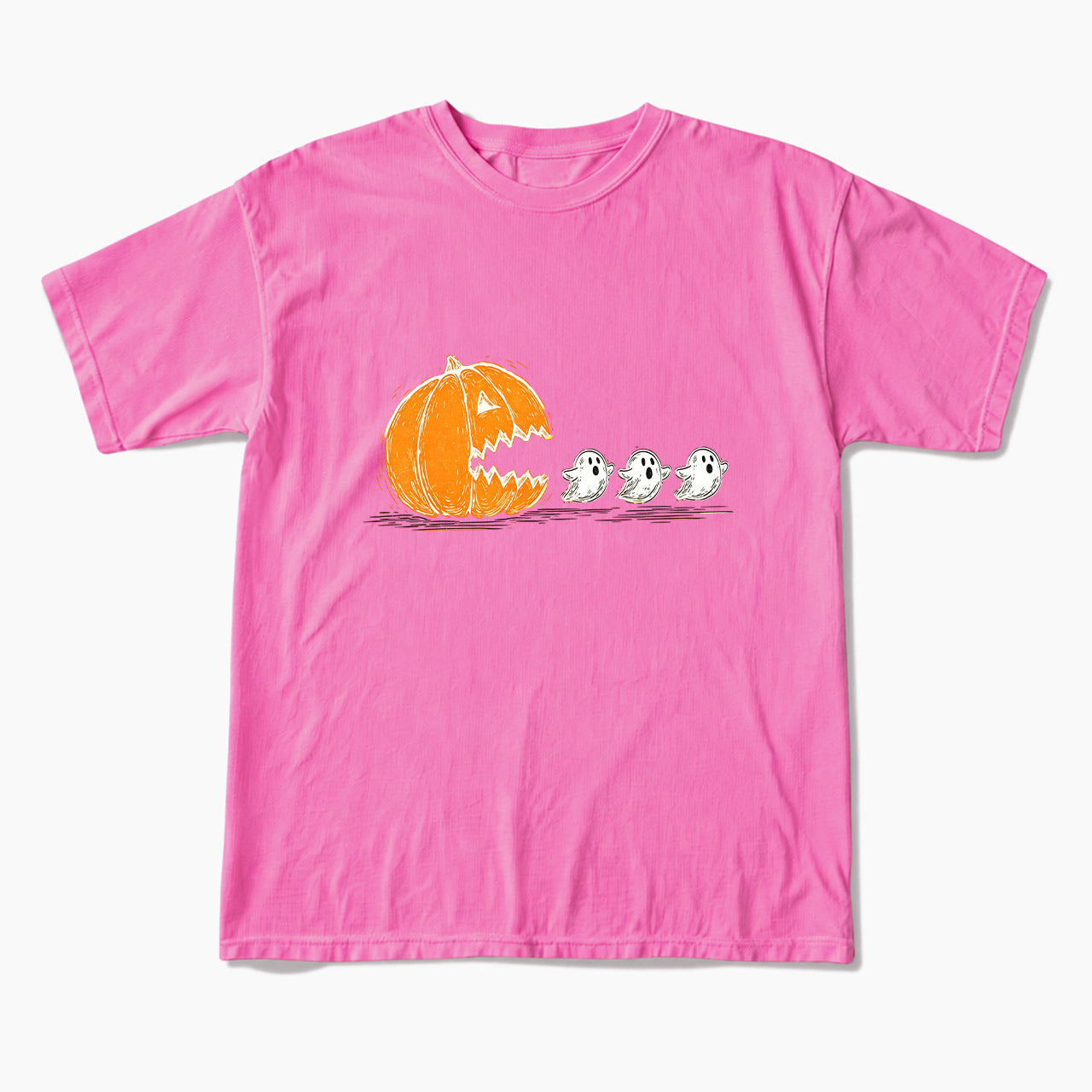 Pumpkin Chasing Ghost Halloween T Shirts