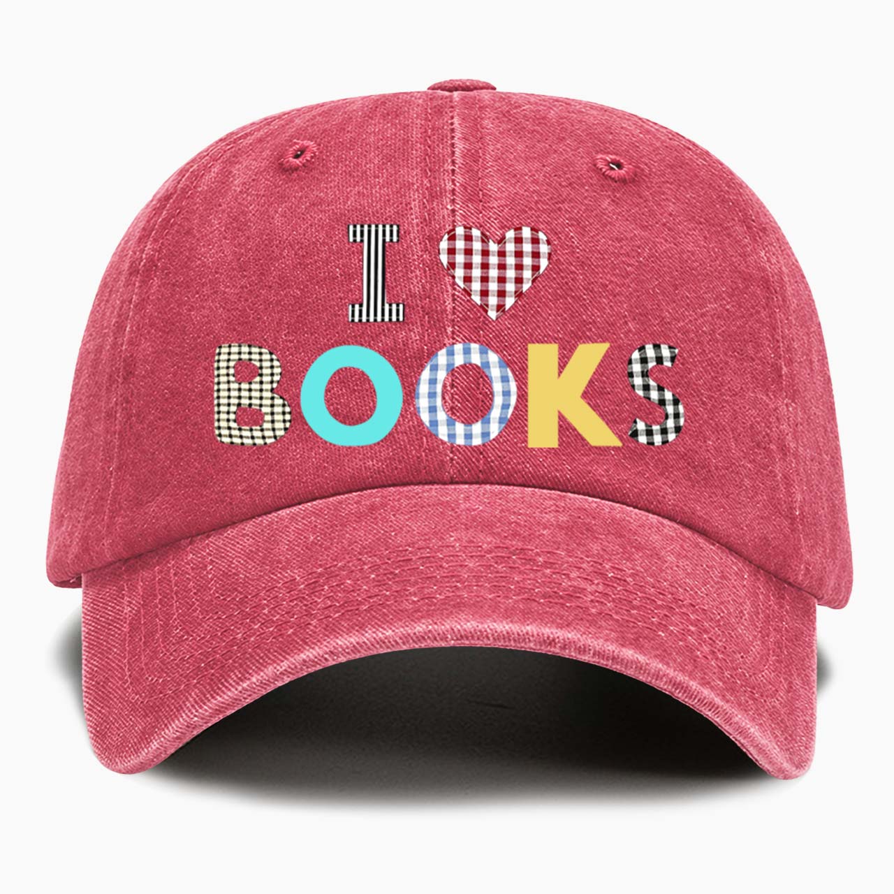 I Love Books Washed Baseball Cap