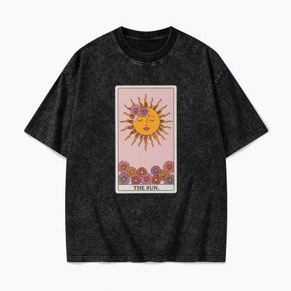 The SUN Tarot Card Washed Tees
