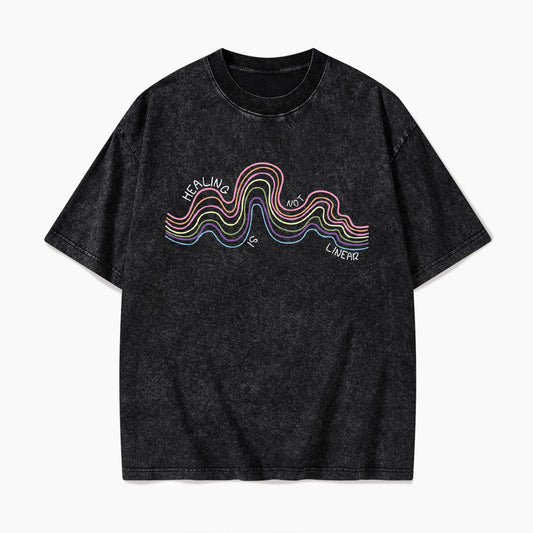 Healing Is Not Linear Washed Tees
