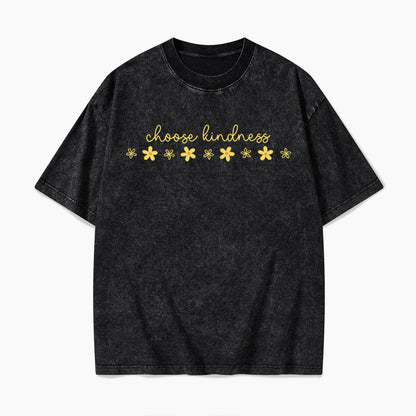 Choose Kindness Motivational Washed Tees