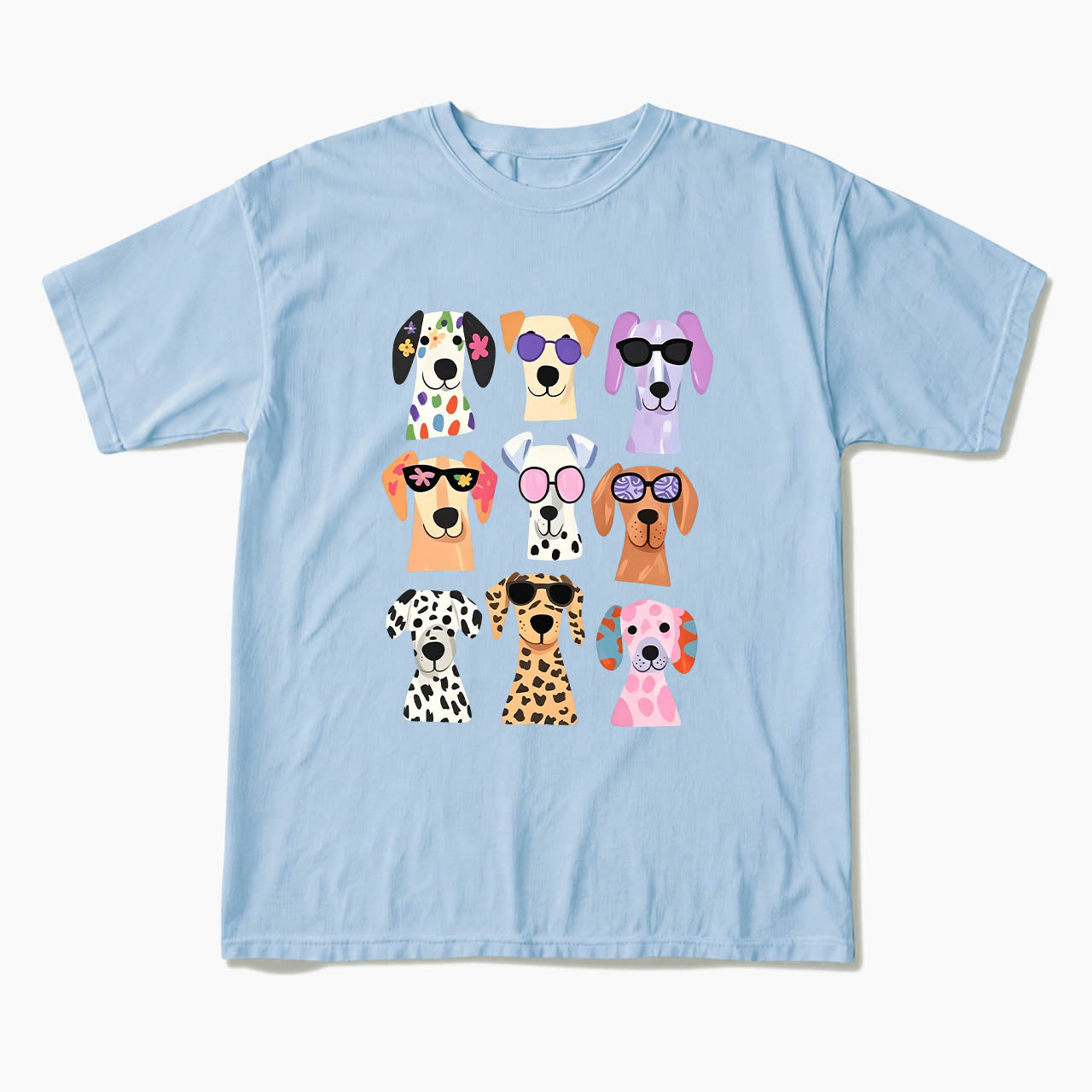 Colorful Cute Dog T Shirts