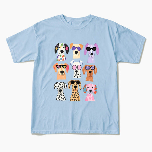 Colorful Cute Dog T Shirts