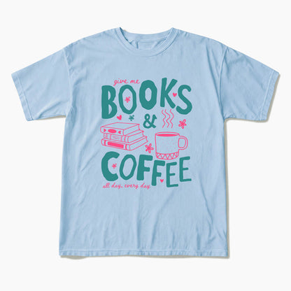 Books and Coffee T Shirts