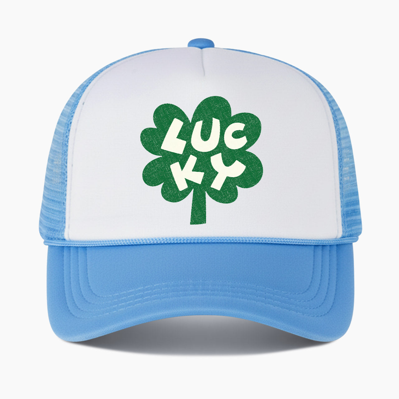 Lucky Clover Colorblock Trucker Hat