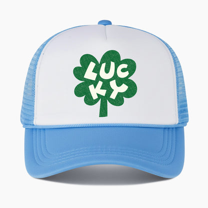 Lucky Clover Colorblock Trucker Hat