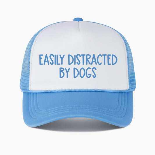 Easily Distracted by Dogs Colorblock Trucker Hat