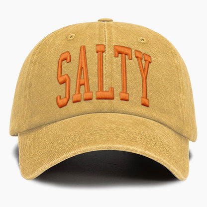 Embroidered Salty Washed Baseball Cap