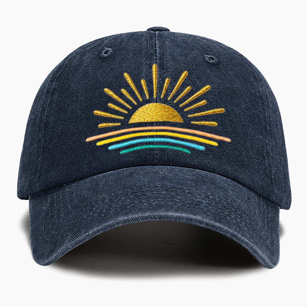 Embroidered Sunset Washed Baseball Cap