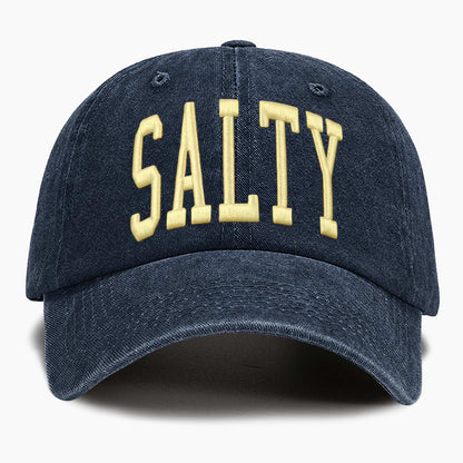 Embroidered Salty Washed Baseball Cap