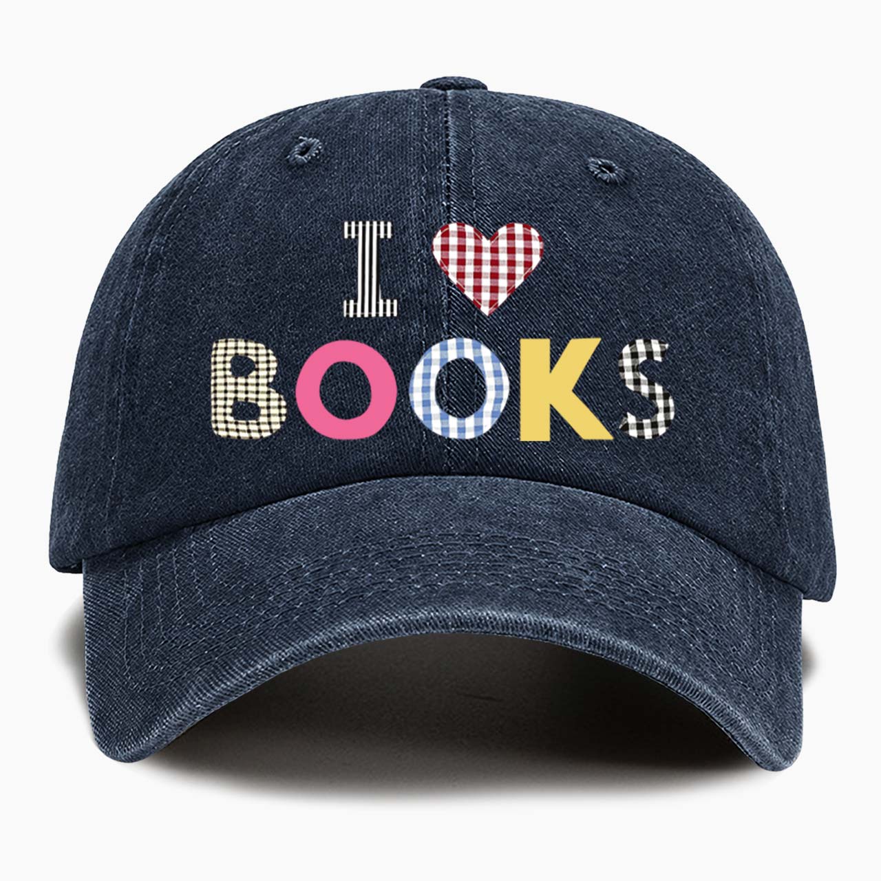 I Love Books Washed Baseball Cap