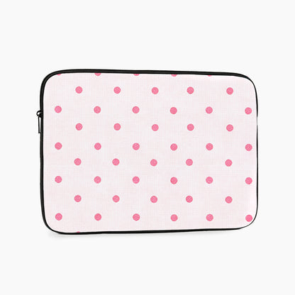 Soft Pink Polka Dot Laptop Sleeve