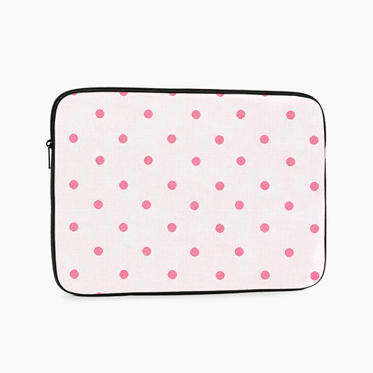 Soft Pink Polka Dot Laptop Sleeve