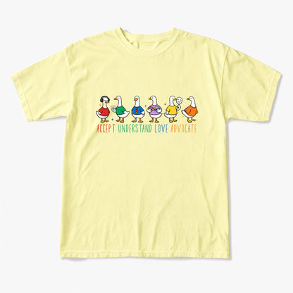 Accept Understand Love Advocate Goose T Shirts
