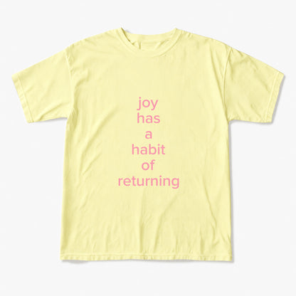 Joy Has A Habit Of Returning T Shirts