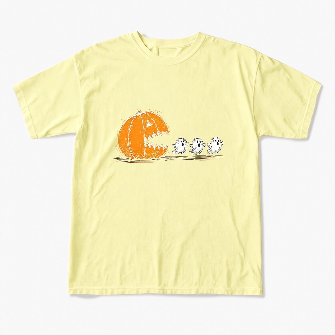 Pumpkin Chasing Ghost Halloween T Shirts
