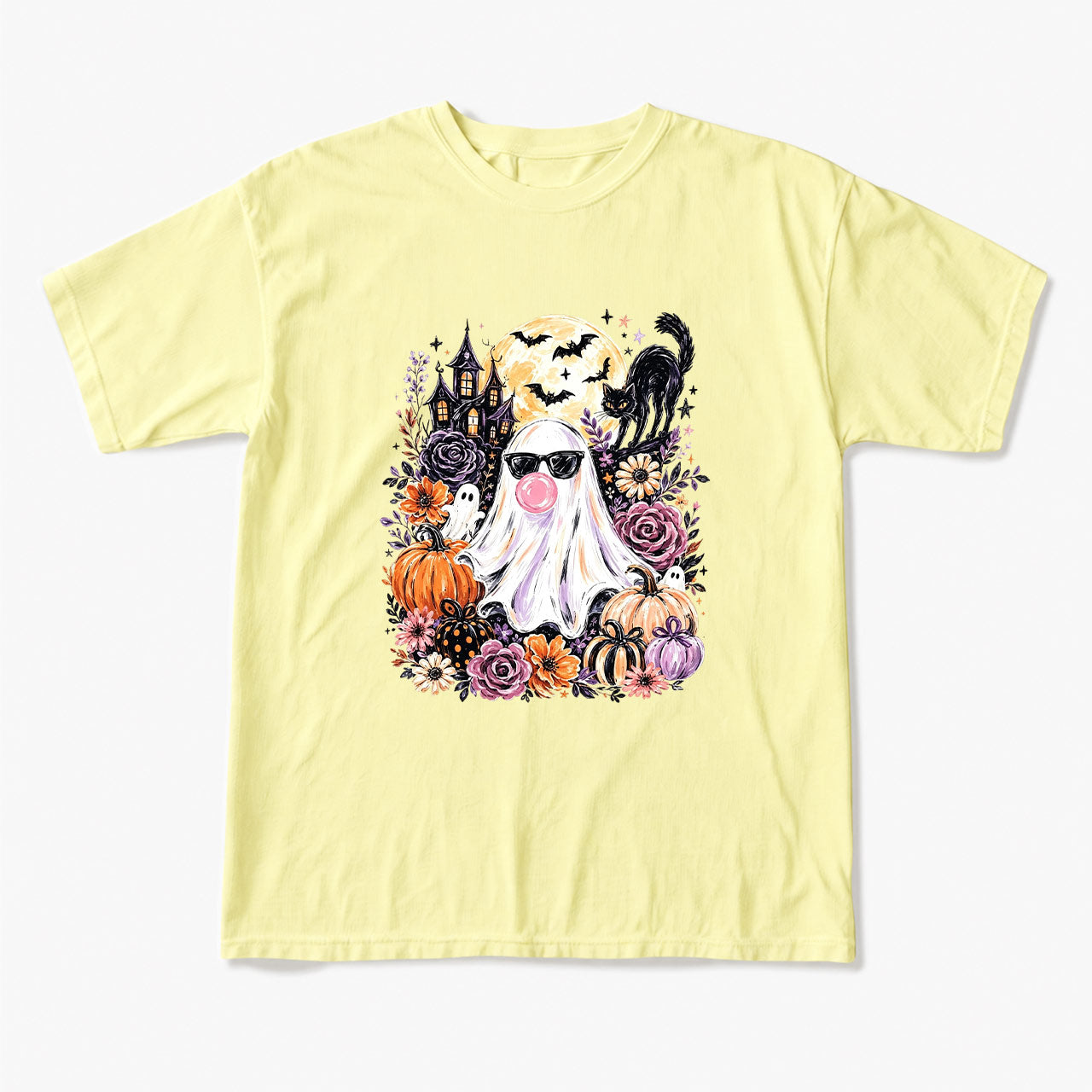 Ghost Blowing Bubble Gum Halloween T Shirts