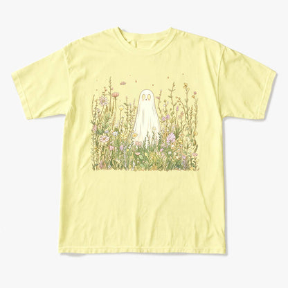 Cute Ghost with Wildflowers T Shirts