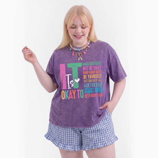 It is Okay To Make Some Mistakes Washed Tees