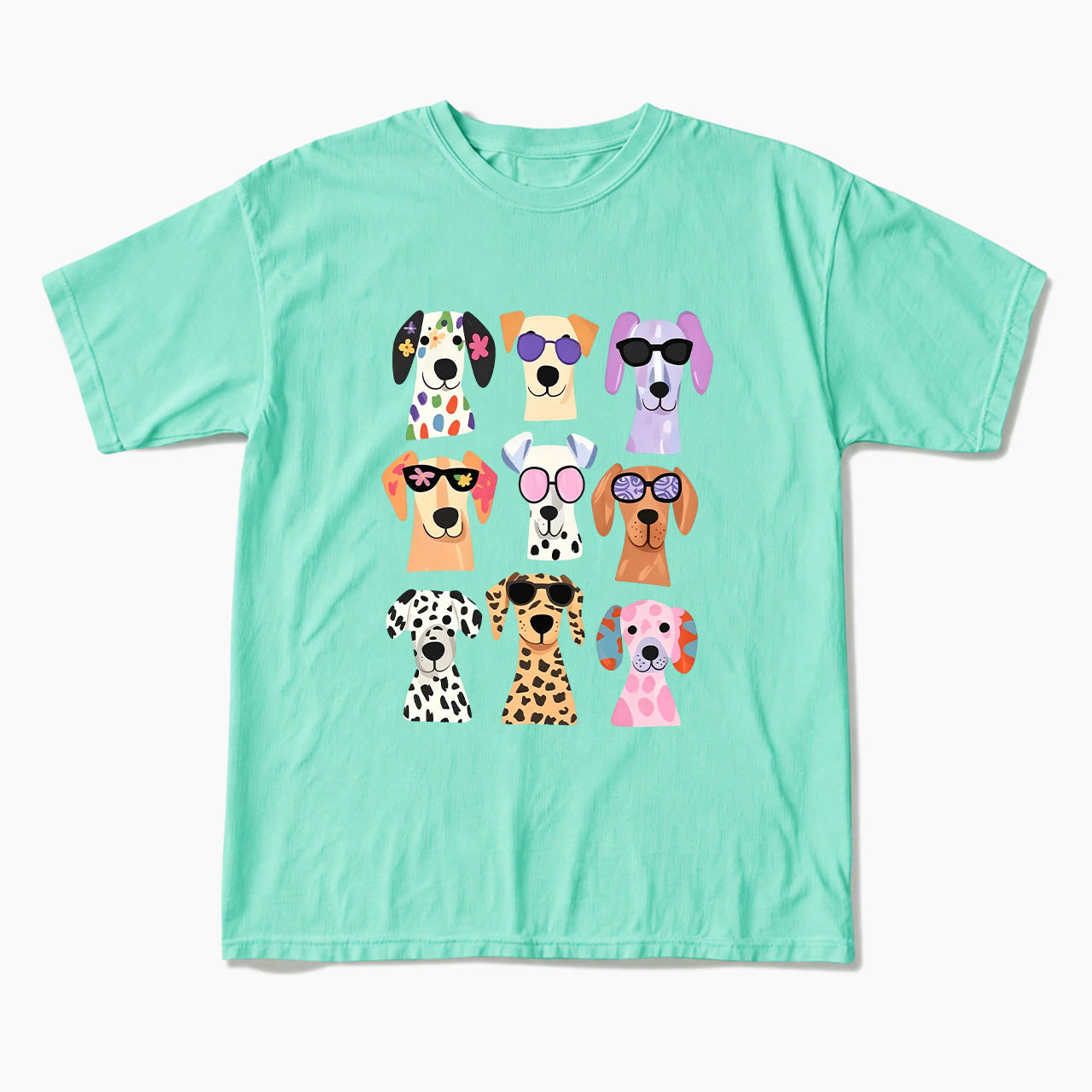 Colorful Cute Dog T Shirts