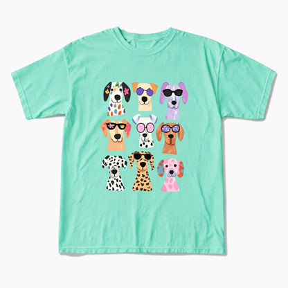 Colorful Cute Dog T Shirts