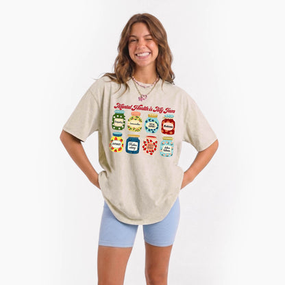 Mental Health Is My Jam Motivational Washed Tees