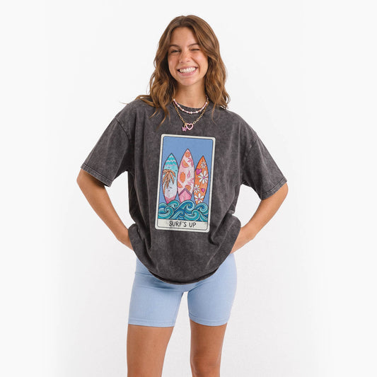 SURFS UP Tarot Card Washed Tees