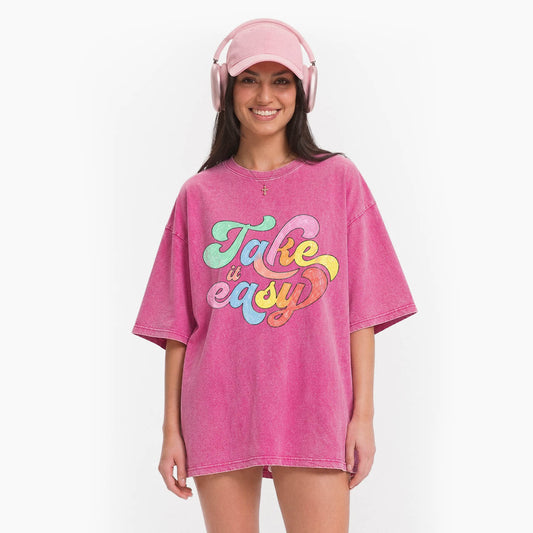 Take It Easy Washed Tees