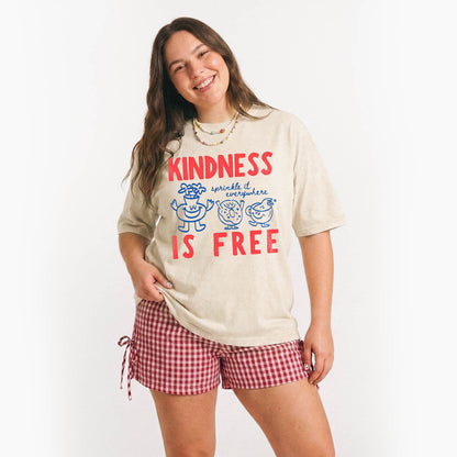 Kindness Is Free Washed Tees