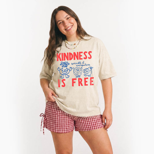 Kindness Is Free Washed Tees