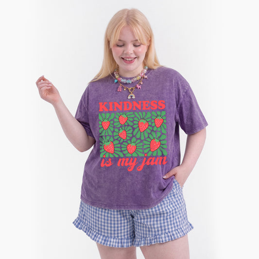 Kindness in My Jam Washed Tees