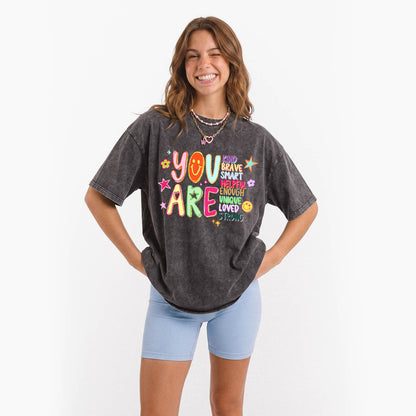 You Are Positive Affirmations Washed Tees