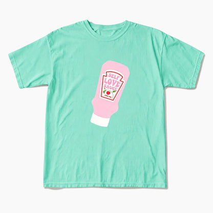 Pink Self Love Sauce Bottle T Shirts