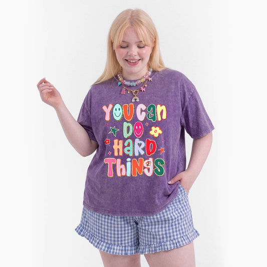 You Can Do Hard Things Washed Tees