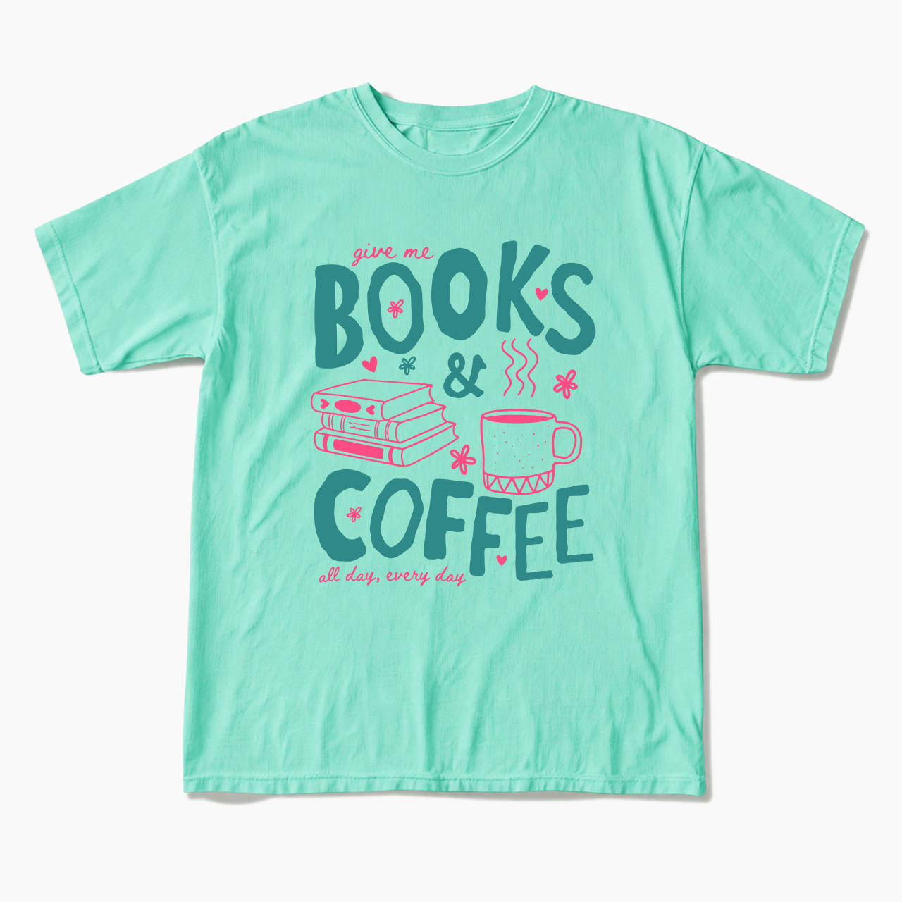Books and Coffee T Shirts