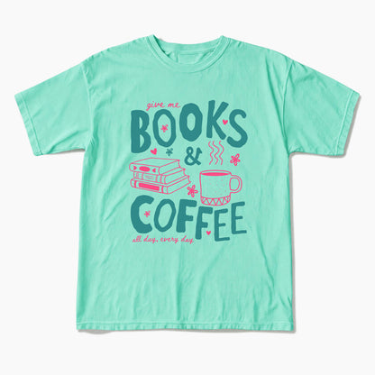 Books and Coffee T Shirts
