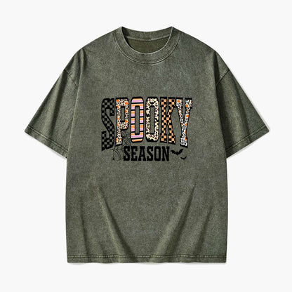 Spooky Season Halloween Washed Tees