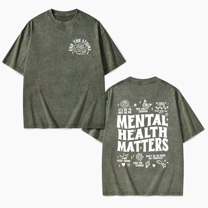 Mental Health Matters Two Sides Washed Tees