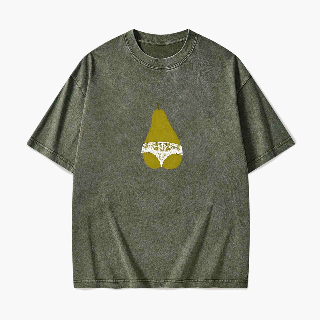Pear Shaped And Proud Washed Tees