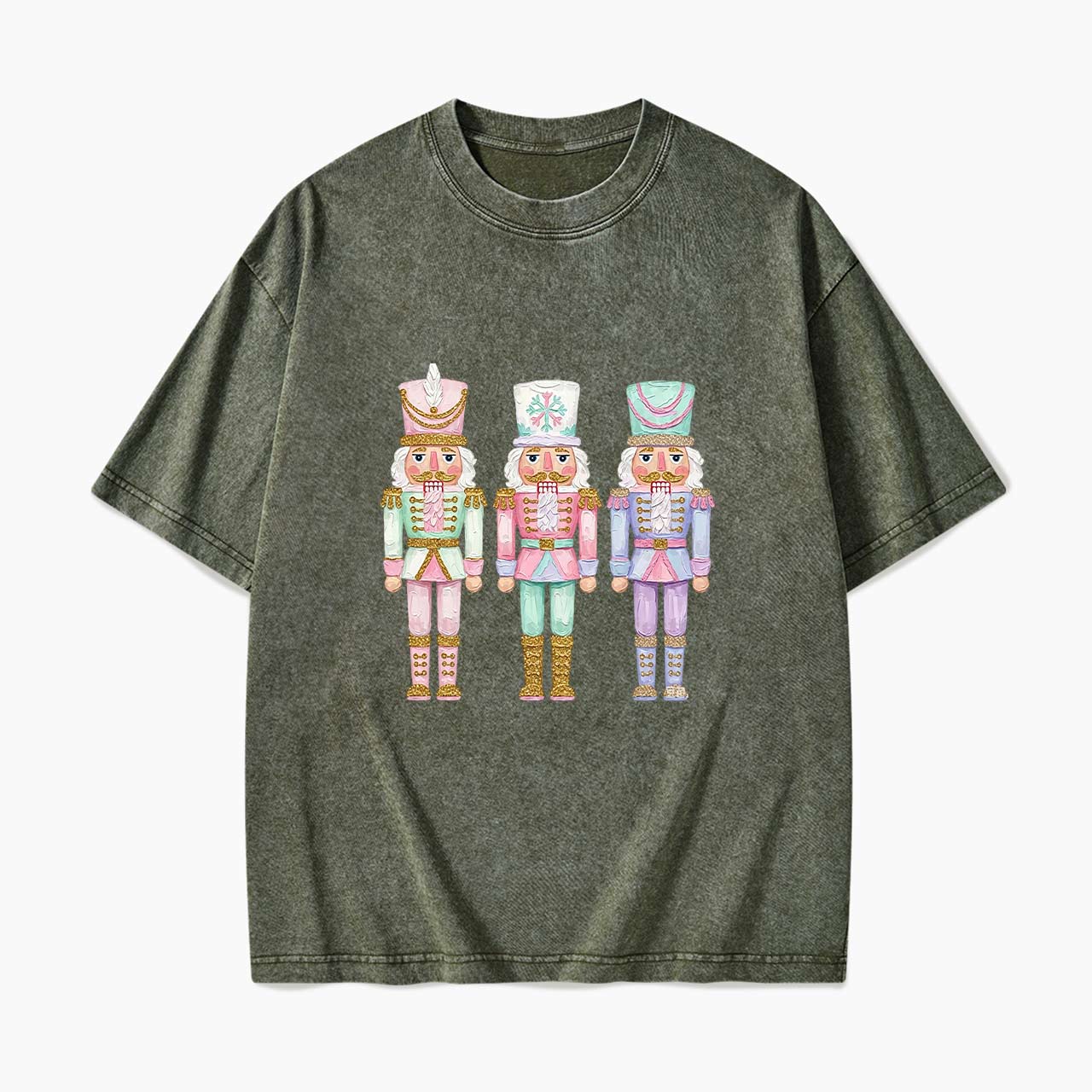 Pastel Soldier Christmas Washed Tees