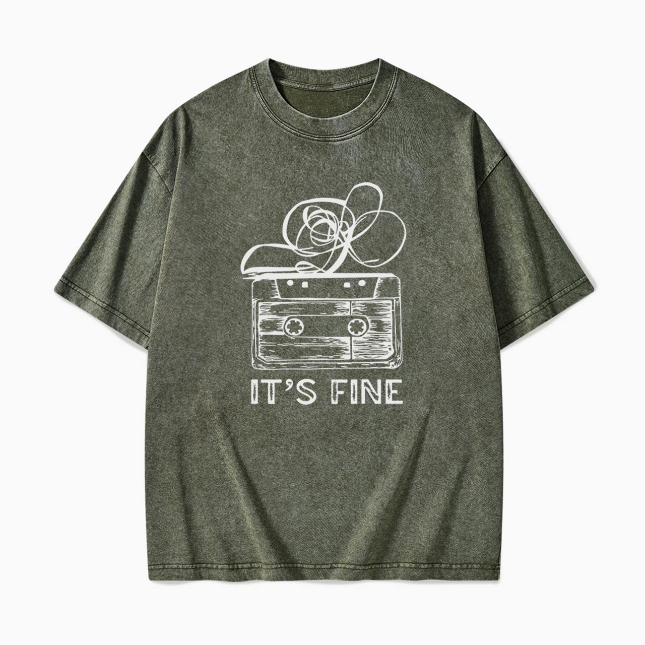 Cassette Tape It is Fine Washed Tees