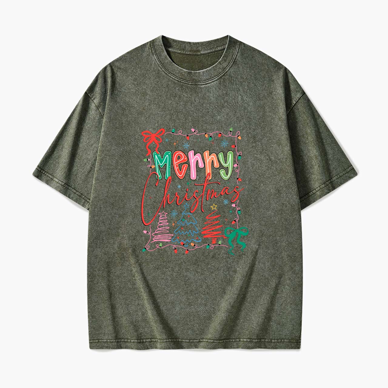 Merry Christmas Washed Tees