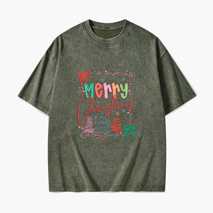 Merry Christmas Washed Tees